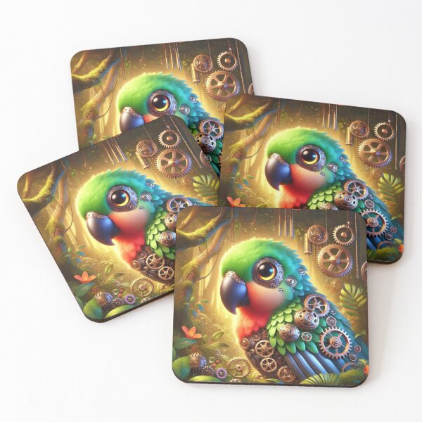 Item preview, Steampunk Eclectus Parrot designed and sold by Sillytoe.