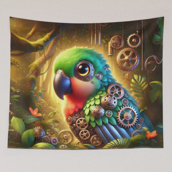 Item preview, Steampunk Eclectus Parrot designed and sold by Sillytoe.