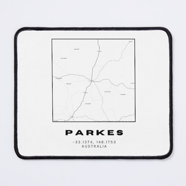Item preview, Minimalist Parkes Map Art | Black and White Coordinates Print designed and sold by RM-Journey.