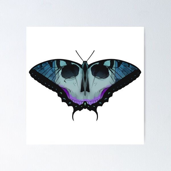 Item preview, Skull Butterfly - Blue designed and sold by Christine  Gonçalves.
