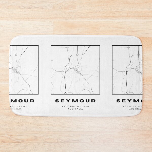 Item preview, Minimalist Seymour Map Art | Black and White Coordinates Print designed and sold by RM-Journey.