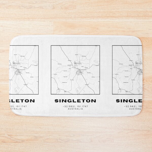 Item preview, Singleton Coordinates Map Print | Minimalist Black and White Art designed and sold by RM-Journey.