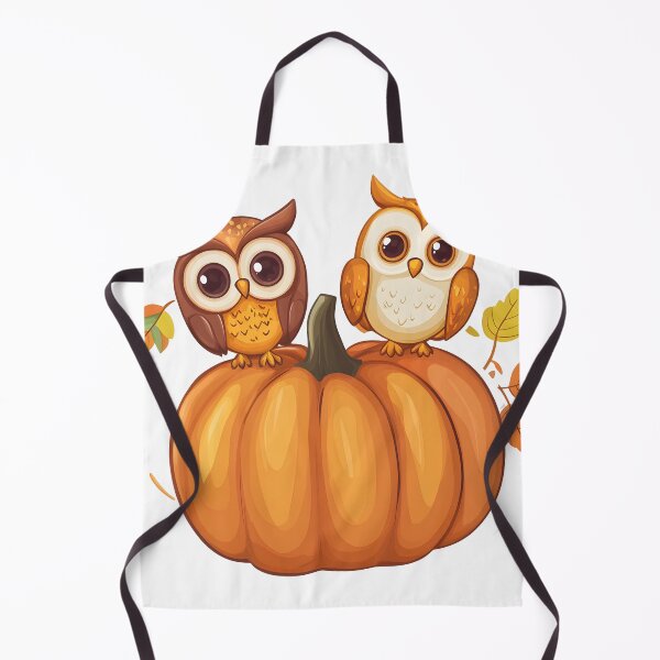 Item preview, Owls Perched on a Large Autumn Pumpkin designed and sold by CharmingQuill.