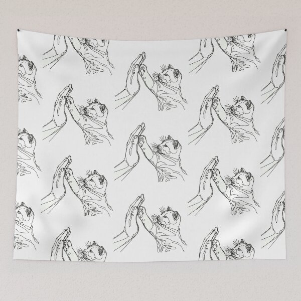 Item preview, Cute cat hi five a person designed and sold by Wingies.