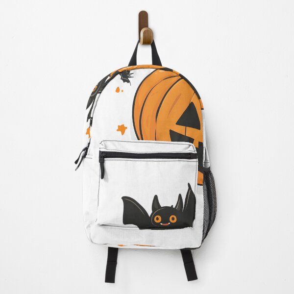 Item preview, Happy Jack-o'-Lantern with Playful Bats designed and sold by CharmingQuill.
