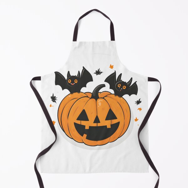 Item preview, Happy Jack-o'-Lantern with Playful Bats designed and sold by CharmingQuill.