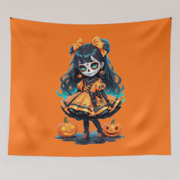 Item preview, Cute Sugar Skull Girl Halloween 12 designed and sold by A78-Designs.