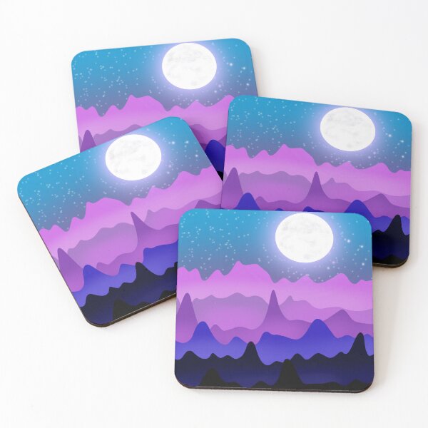 Item preview, Moonlit Mountain Landscape designed and sold by Sartoris Art.
