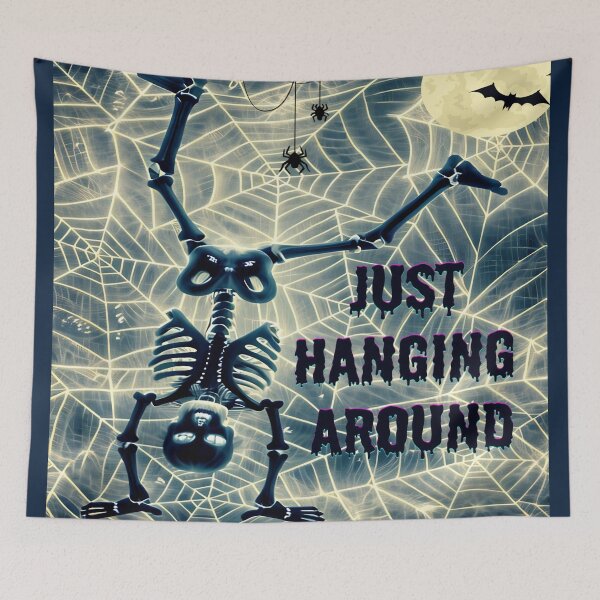 Item preview, Spooky Skeleton Just Hanging Around Halloween Fun designed and sold by gleefulme.