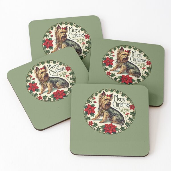 Item preview, Merry Christmas Yorkshire Terrier designed and sold by FrictionMaxxing.