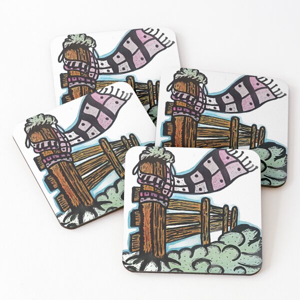 Item preview, Winter Fence with Scarf designed and sold by TaimoorKhan44.