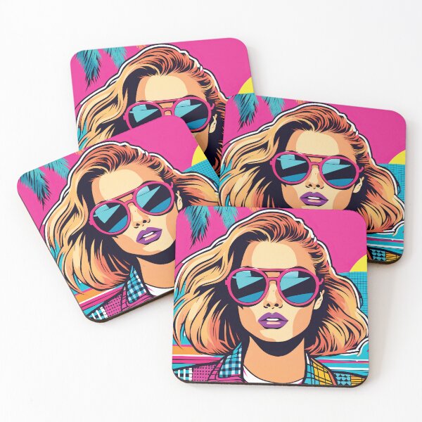 Item preview, Retro Lady 005 - 1980's Miami Beach Lady - 80's Ad Classic designed and sold by QuarterMoon.