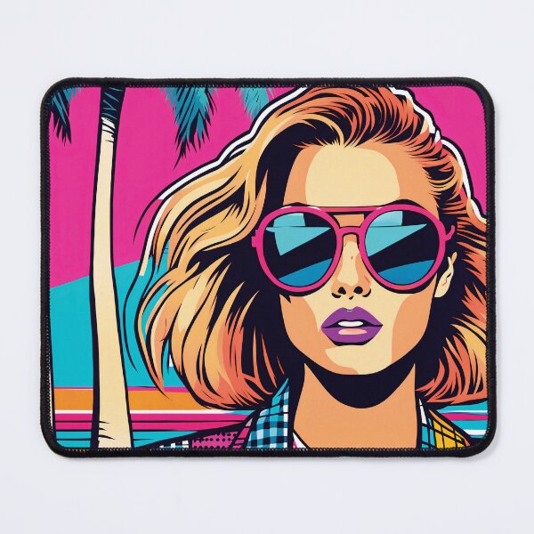 Item preview, Retro Lady 005 - 1980's Miami Beach Lady - 80's Ad Classic designed and sold by QuarterMoon.