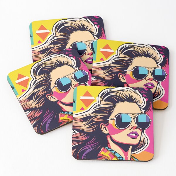 Item preview, Retro Lady 004 - 1980's Miami Beach Lady - 80's Ad Classic designed and sold by QuarterMoon.