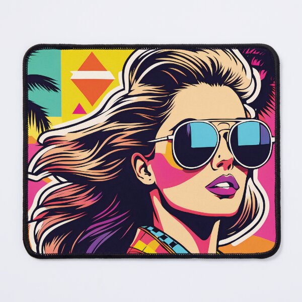 Item preview, Retro Lady 004 - 1980's Miami Beach Lady - 80's Ad Classic designed and sold by QuarterMoon.
