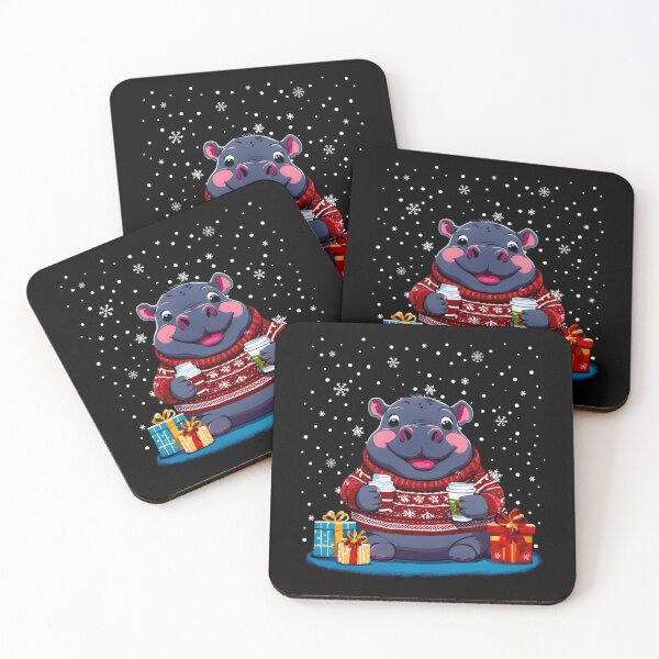 Item preview, Moo deng Hippo Cozy holiday sweater designed and sold by Cyrensea.
