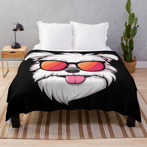 Item preview, Colorful Summer Vacation Cartoon Cool Maltese With Sunglasses designed and sold by Leonardo Palumbo.