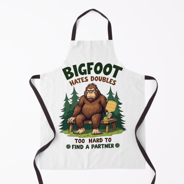 Item preview, Bigfoot Hates Doubles Funny Pickleball - Bench Cartoon designed and sold by iTeeShirts.