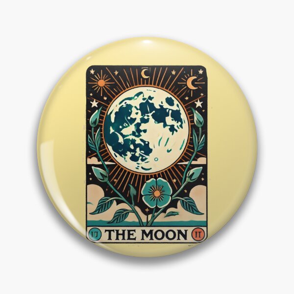 Item preview, The Moon Tarot Card designed and sold by FrictionMaxxing.