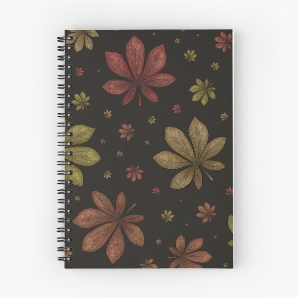 Item preview, Pattern of autumn colorful chestnut leaves on a dark background designed and sold by Cherevan.