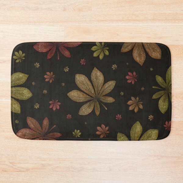 Item preview, Pattern of autumn colorful chestnut leaves on a dark background designed and sold by Cherevan.