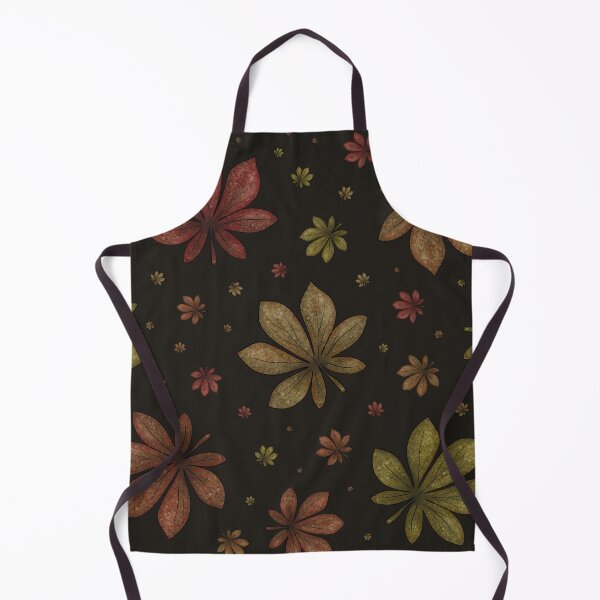 Item preview, Pattern of autumn colorful chestnut leaves on a dark background designed and sold by Cherevan.
