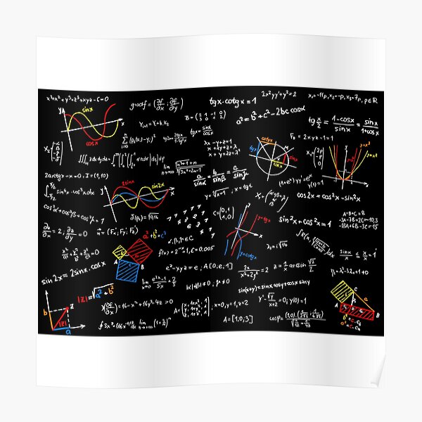 "Physics equations" Poster for Sale by ricemann Redbubble