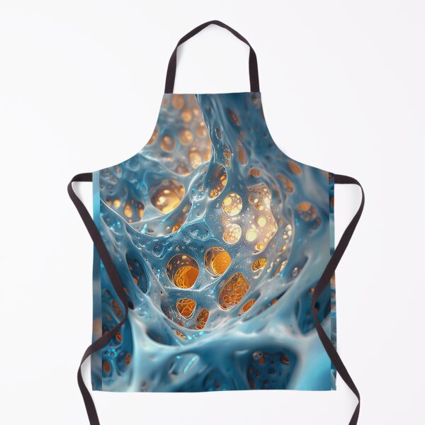 Aperçu de l'œuvre motif organique bleu et jaune créée et vendue par IreneRuya.