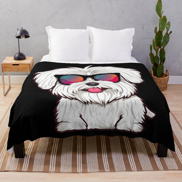 Item preview, Colorful Summer Vacation Cartoon Cool Maltese Wearing Sunglasses designed and sold by Leonardo Palumbo.