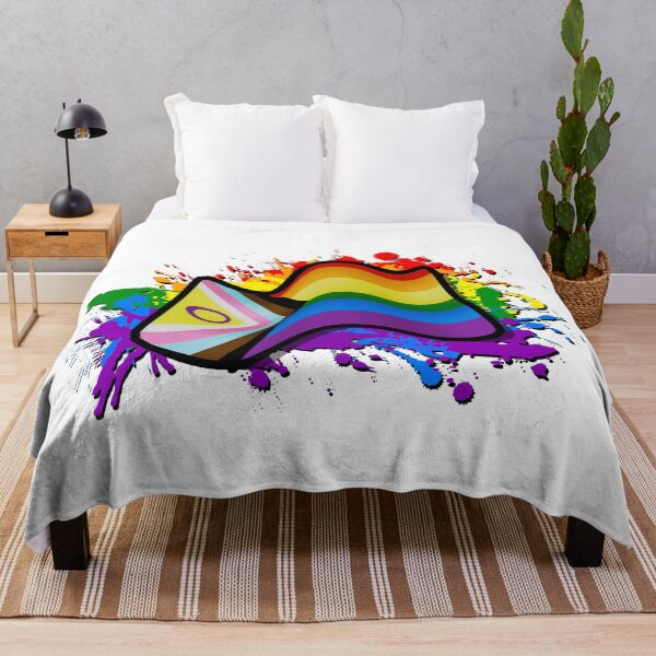 Item preview, Pride Flag with Ink Splats designed and sold by Pride4L.