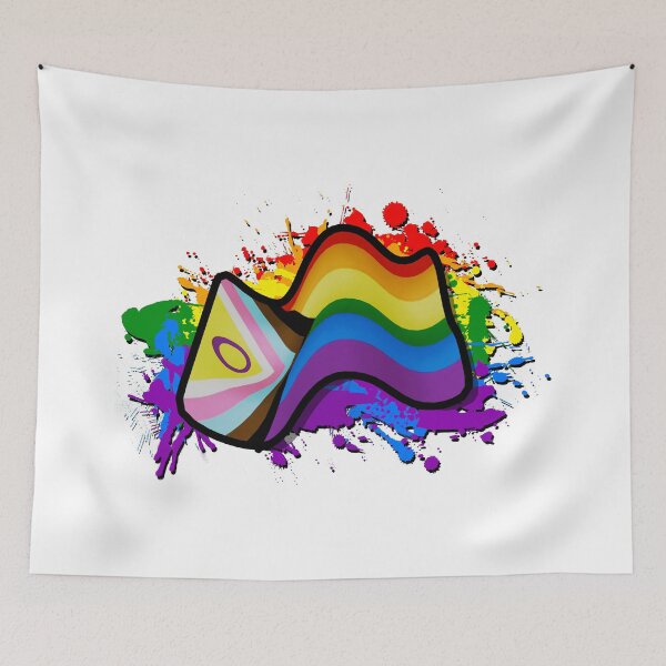 Item preview, Pride Flag with Ink Splats designed and sold by Pride4L.