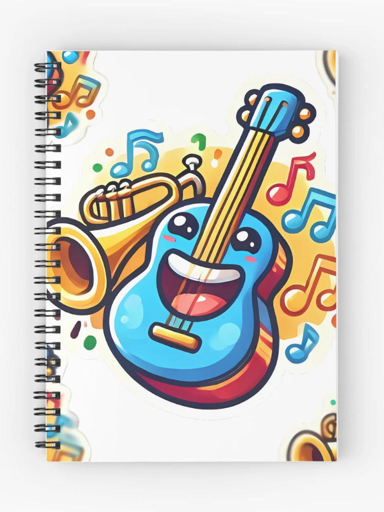 Thumbnail 1 of 3, Journal, Title: Laughing Musical Instrument Sticker designed and sold by Peelya.