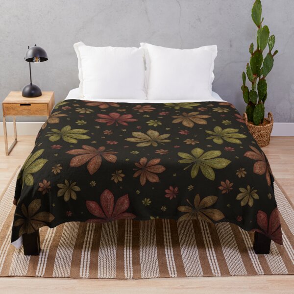 Item preview, Pattern of autumn colorful chestnut leaves on a dark background designed and sold by Cherevan.