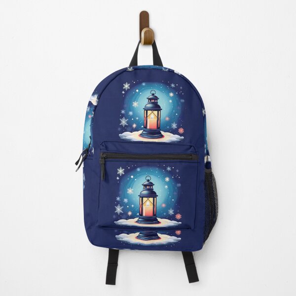 Item preview, A vintage lantern placed on a bed of fluffy clouds against a deep blue background. designed and sold by HEMRO.
