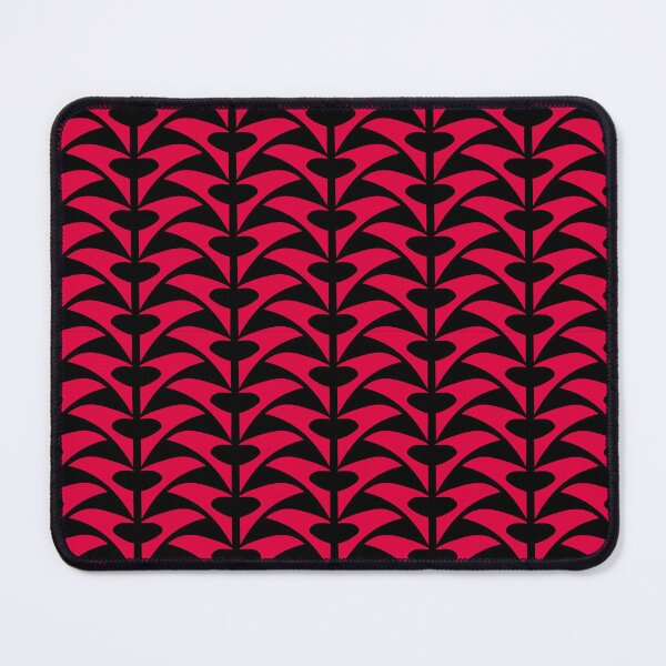 Item preview, NEW FAUX. ABSTRACT REPEAT PATTERN. RED/BLACK. designed and sold by 5hertz.