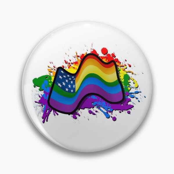 Item preview, Pride USA Flag with Ink Splats designed and sold by Pride4L.