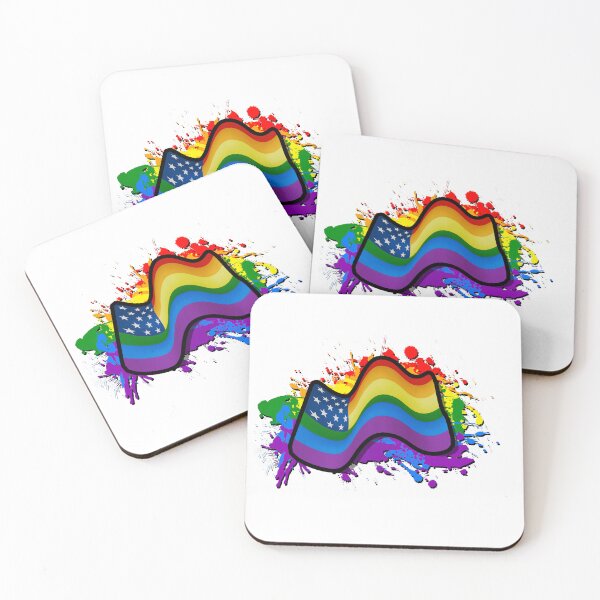 Item preview, Pride USA Flag with Ink Splats designed and sold by Pride4L.