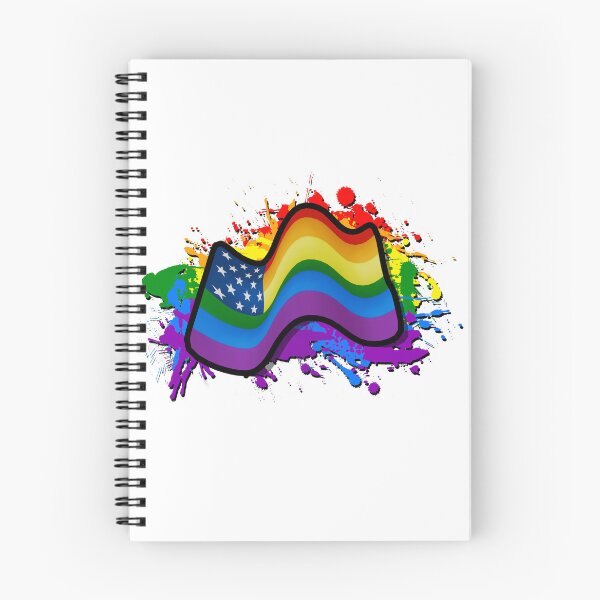 Item preview, Pride USA Flag with Ink Splats designed and sold by Pride4L.