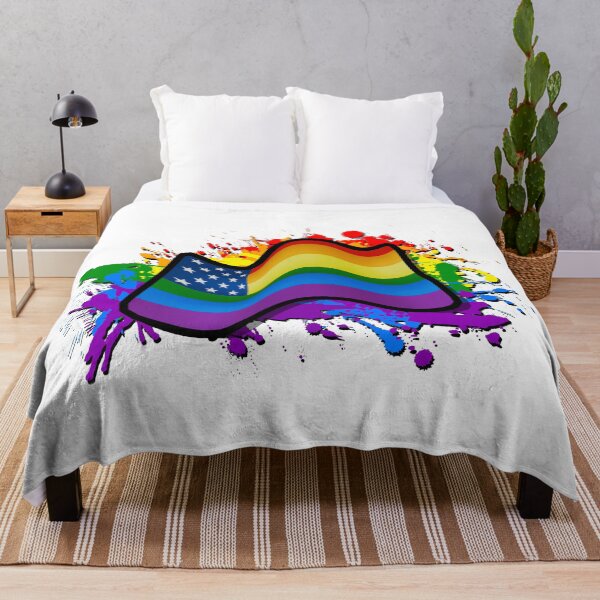 Item preview, Pride USA Flag with Ink Splats designed and sold by Pride4L.