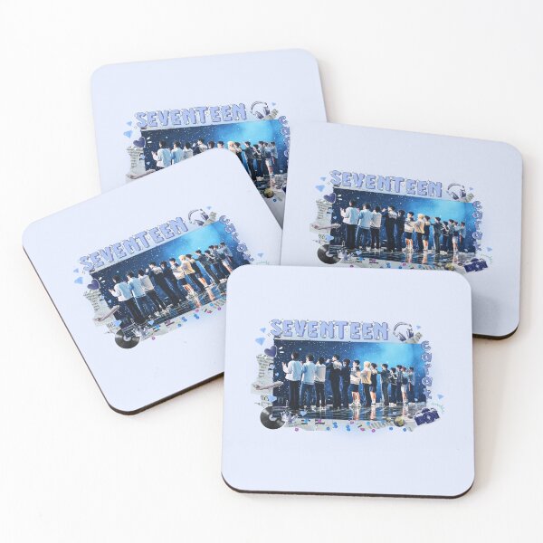 Item preview, Seventeen Blue: K-Pop Group Collage designed and sold by AJUNICE STUDIO.