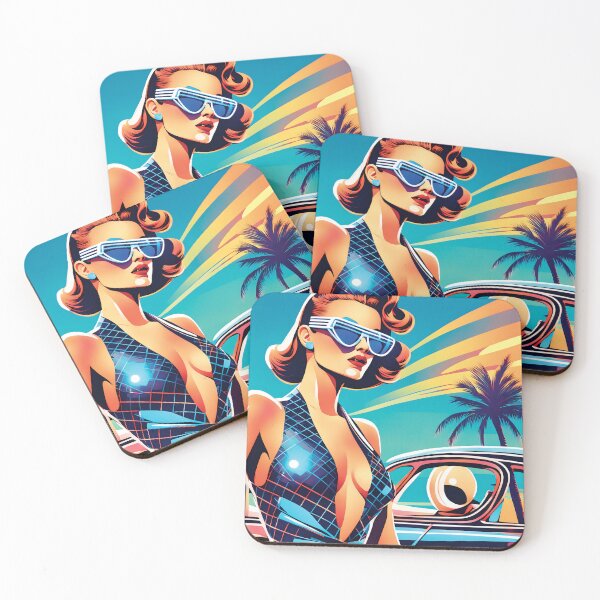 Item preview, Retro Lady 003 - 1950's Futuristic Beach Lady - 50's Ad Classic designed and sold by QuarterMoon.