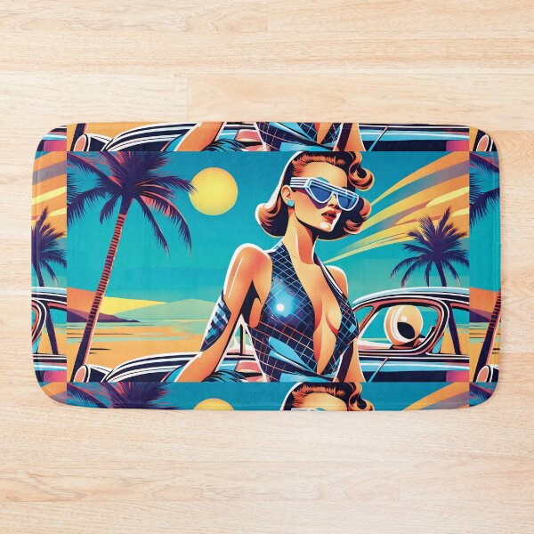 Item preview, Retro Lady 003 - 1950's Futuristic Beach Lady - 50's Ad Classic designed and sold by QuarterMoon.