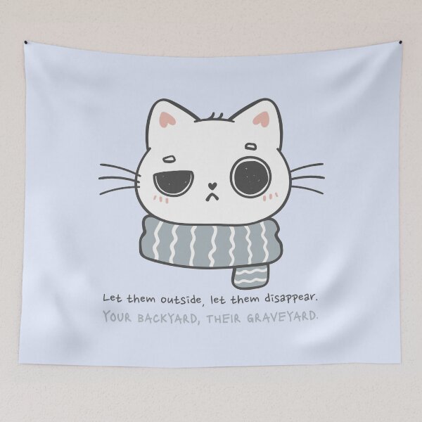 Item preview, Outdoor Cat #catindoor #catcare #catsafety #catoutdoors #outdoorcat designed and sold by Anna Halasek.