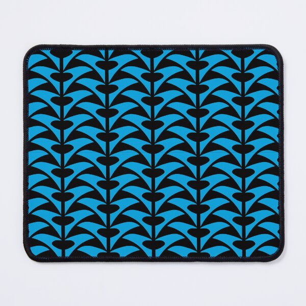 Item preview, NEW FAUX. ABSTRACT REPEAT PATTERN. BLUE/BLACK. designed and sold by 5hertz.
