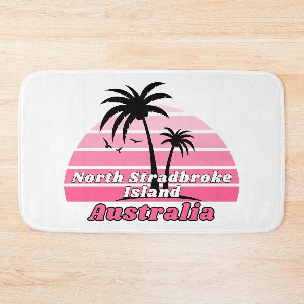 Item preview, Retro Cool North Stradbroke Island Beach Australia Palm Tree at Sunset Souvenirs designed and sold by karmdaf.