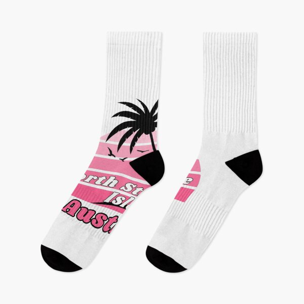 Item preview, Retro Cool North Stradbroke Island Beach Australia Palm Tree at Sunset Souvenirs designed and sold by karmdaf.