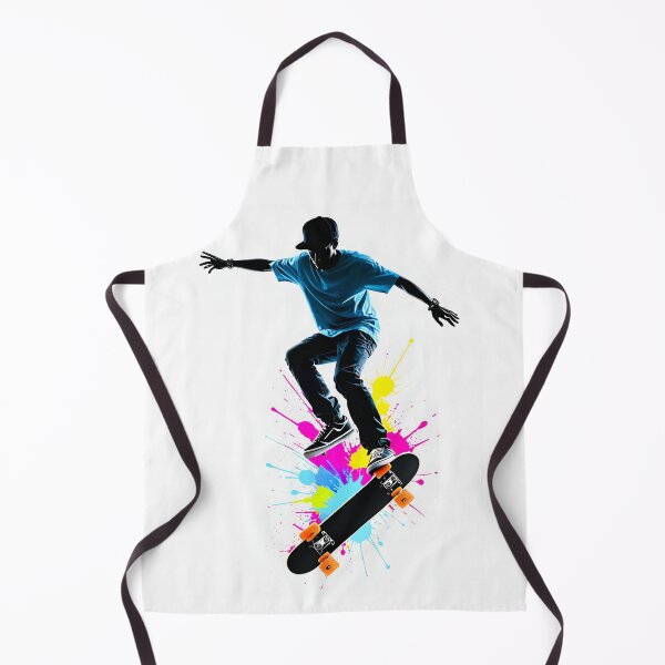 Item preview, Skateboard jump skateboarding skater silhouette electric kid teen gift designed and sold by cheekylorns.
