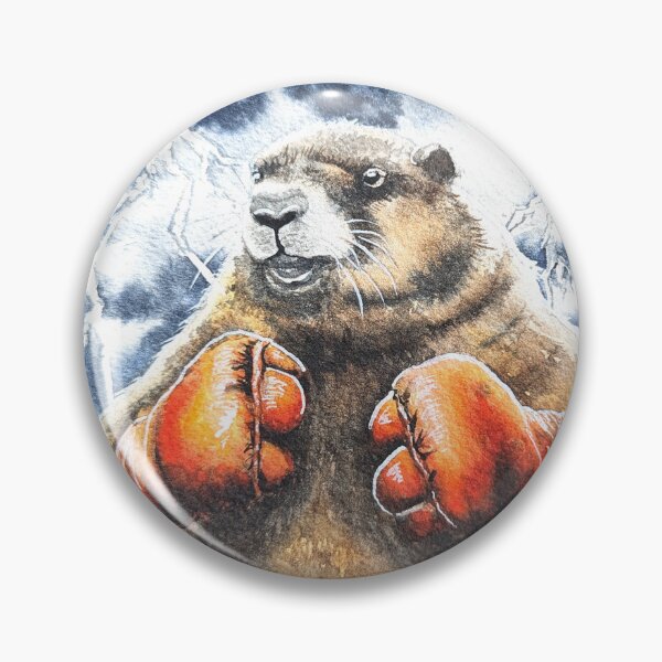 Item preview, Boxing Groundhog in Thunderstorm designed and sold by MarieLeRiz-Art.