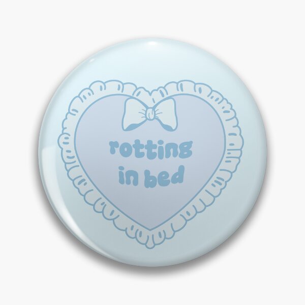 Item preview, Rotting In Bed Heart Blue Bow  designed and sold by BRoseCreations.
