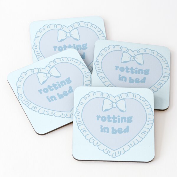Item preview, Rotting In Bed Heart Blue Bow  designed and sold by BRoseCreations.